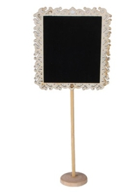 Грифельная табличка на подставке 11x13,5см кружевной край