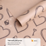 Бумага крафт 70г/м2, 70см x 10м, Ключик к сердцу черный