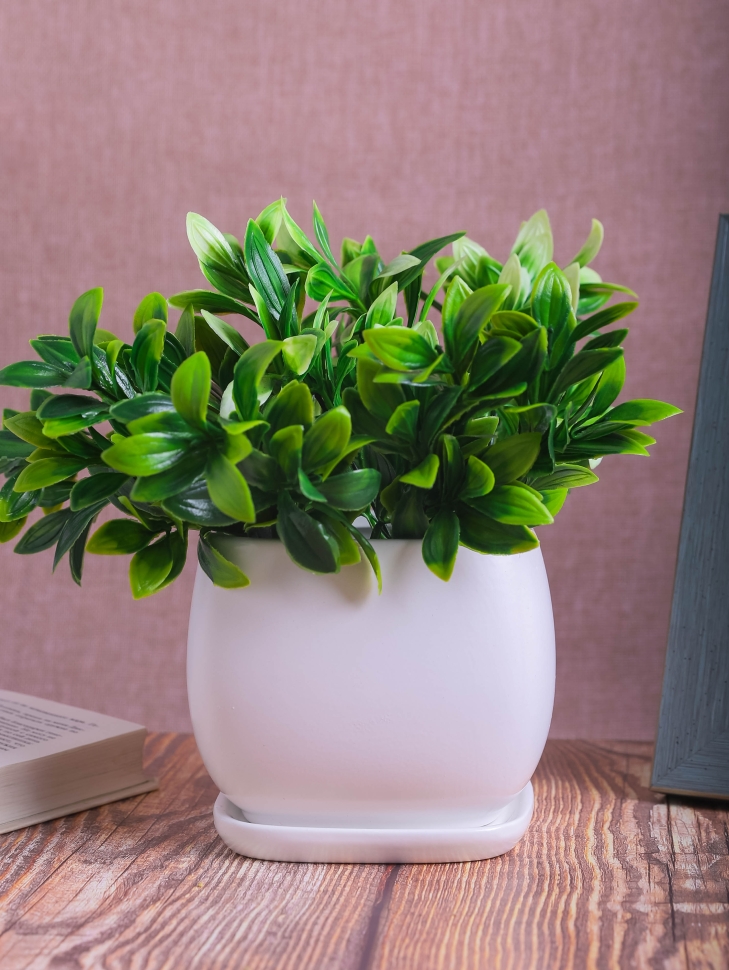 Кашпо керамика 13,6х13,6х12см JW06910000 белый