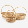 Корзина плетеная (ива) 3шт 38х30xH13/35см натуральный