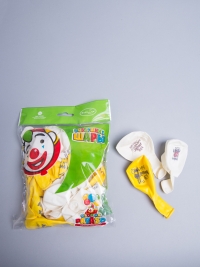 Шар воздушный 12&quot;/30см 50шт. WHITE&amp;YELLOW, Женская лига