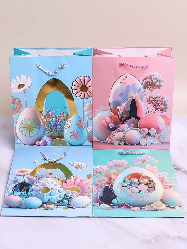 Сумочка подарочная 18х23x10см 072 пасха микс Сумочка подарочная 18х23x10см 072 пасха микс