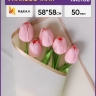 Пленка матовая 58смх58см 10 листов 50мкм РЦ кант Розовое золото, кремовый Пленка матовая 58смх58см 10 листов 50мкм РЦ кант Розовое золото, кремовый