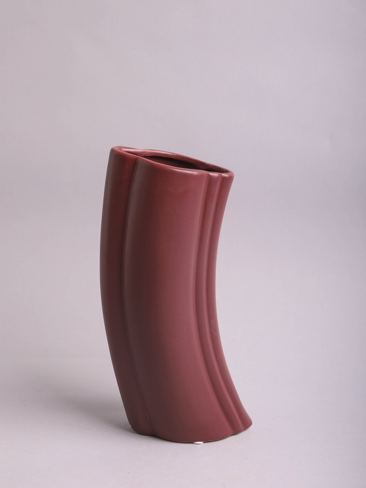 Ваза керамика 28х9х15см YS-215L бордовый Ваза керамика 28х9х15см YS-215L бордовый