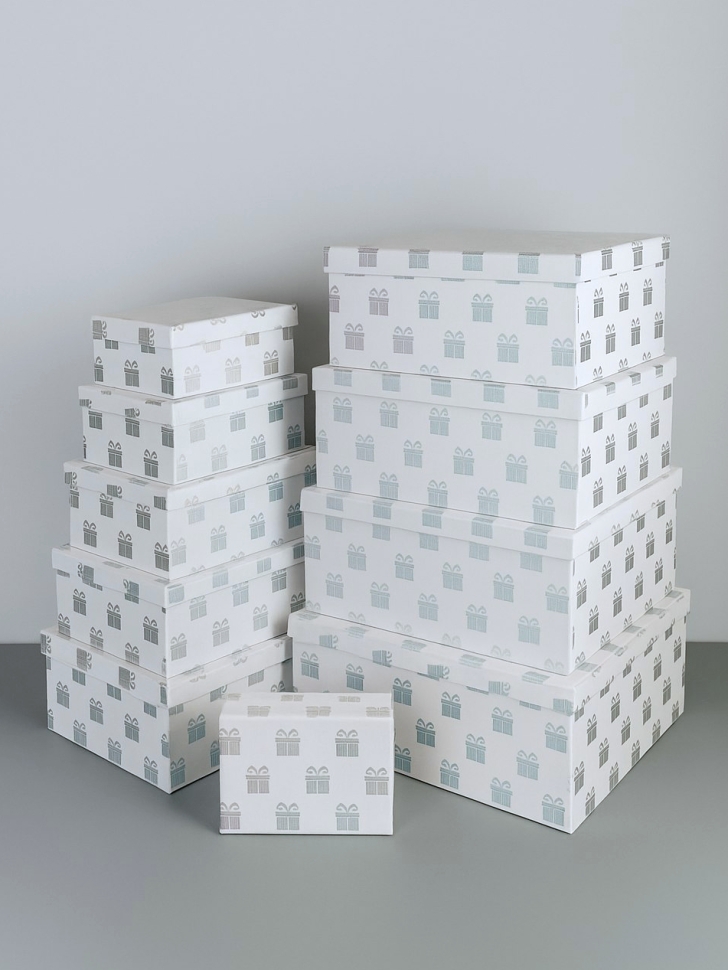 Коробка НГ прямоугольник набор из 10шт. 37х27х16см N336 Коробка НГ прямоугольник набор из 10шт. 37х27х16см N336