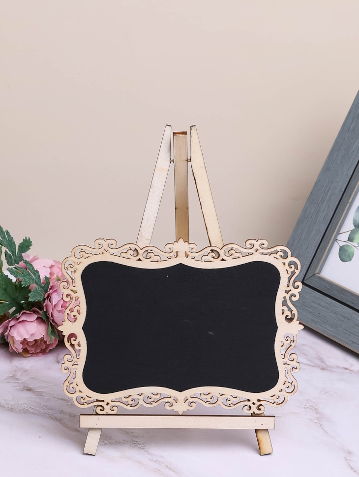 Грифельная табличка на подставке 20x17см Мольберт с ажуром