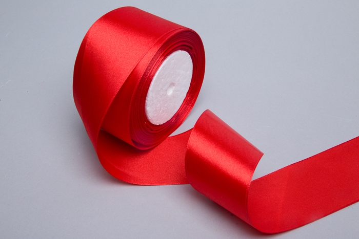 Лента атласная 50мм х 25ярд JD красный Лента атласная 50мм х 25ярд JD красный