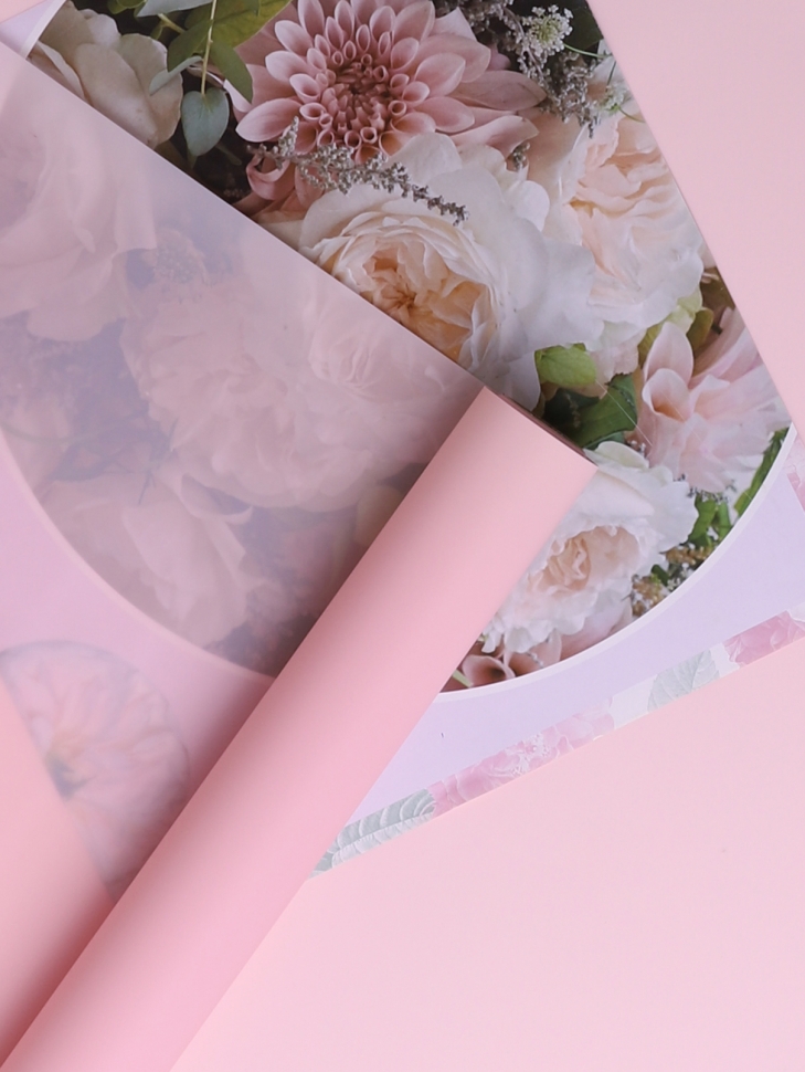 Пленка матовая 40мкм 58см х 10м Воздух розовый Пленка матовая 40мкм 58см х 10м Воздух розовый