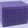 Коробка прямоугольник 25,5х20х18см с дизайном фиолетовая Коробка прямоугольник 25,5х20х18см с дизайном фиолетовая