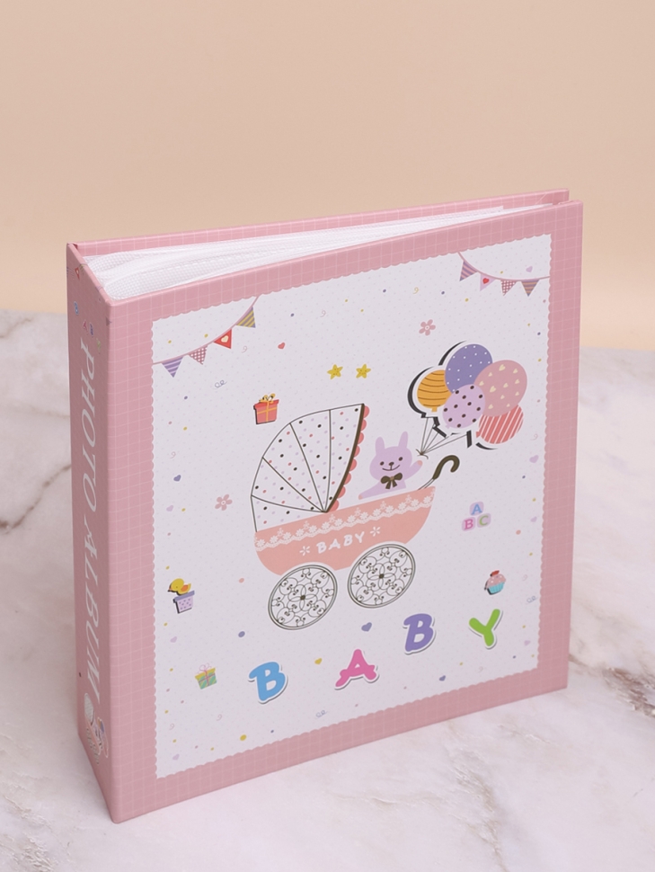 Фотоальбом 10х15см B-022, 80 фото розовый кат 2