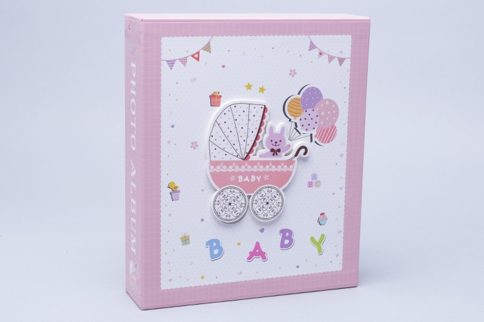 Фотоальбом 10х15см B-022, 80 фото розовый кат 2