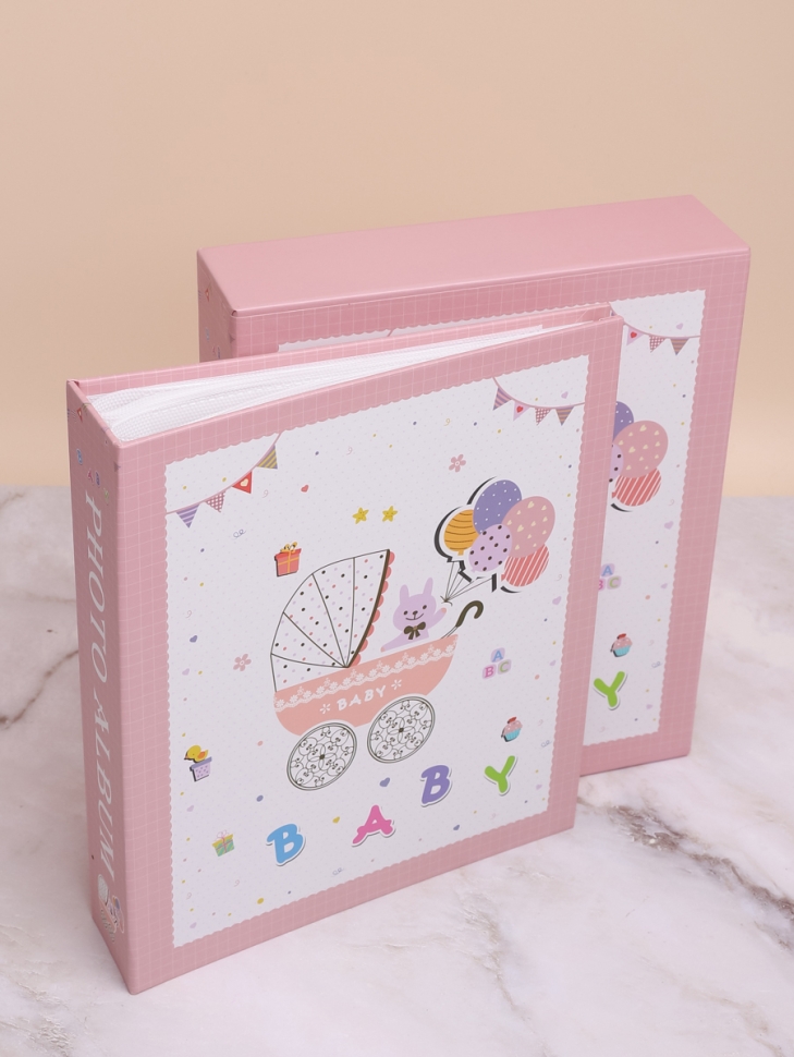 Фотоальбом 10х15см B-022, 80 фото розовый кат 2