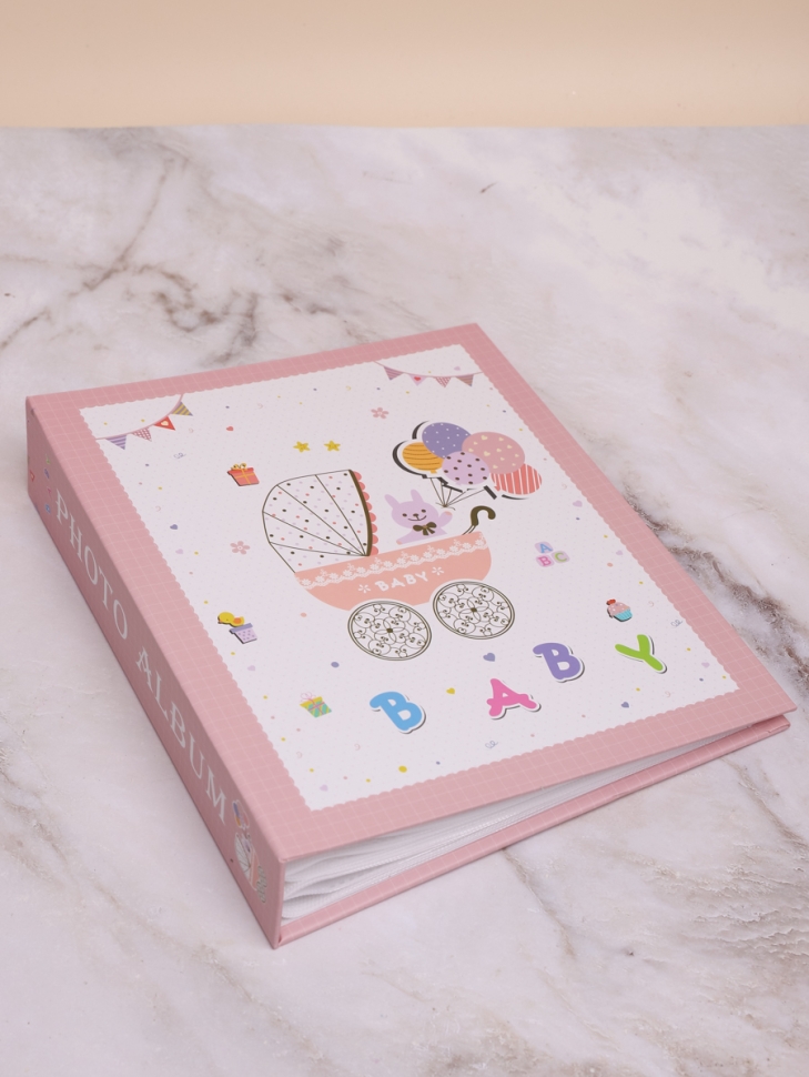 Фотоальбом 10х15см B-022, 80 фото розовый кат 2