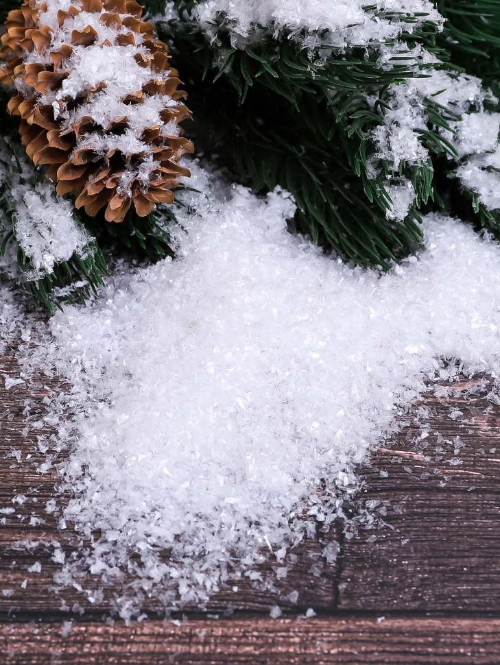 Снег искусственный  50г прозрачный искристый