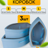 Коробка овал набор из 3шт 39,5х22,5х9,5/7,5см Лодочка голубая Коробка овал набор из 3шт 39,5х22,5х9,5/7,5см Лодочка голубая