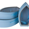 Коробка овал набор из 3шт 39,5х22,5х9,5/7,5см Лодочка голубая Коробка овал набор из 3шт 39,5х22,5х9,5/7,5см Лодочка голубая