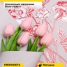 Пленка матовая 65мкм 58см х 10м РЦ Букет на сером красный Пленка матовая 65мкм 58см х 10м РЦ Букет на сером красный