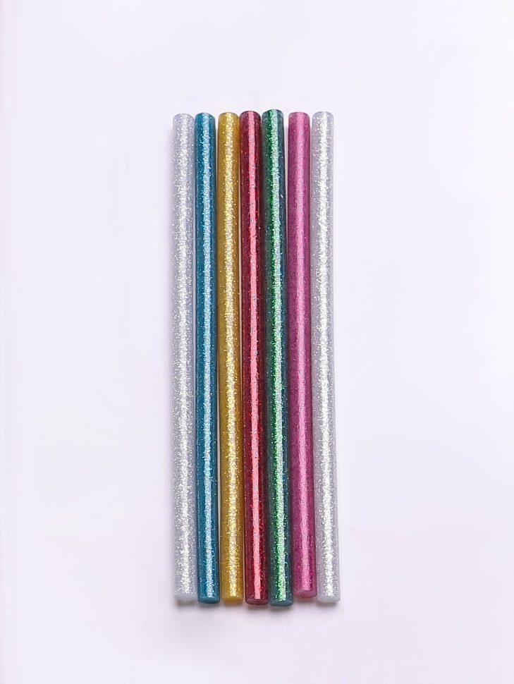 Стержень клеевой для пистолета d 7мм, цветной,  7шт.