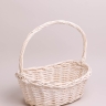 Корзина плетеная (ива) D32х21/Н14х10см белый
