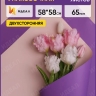 Пленка матовая 58смх58см 10 листов 65мкм двухцветная гиацинт/сиреневый пастель Пленка матовая 58смх58см 10 листов 65мкм двухцветная гиацинт/сиреневый пастель