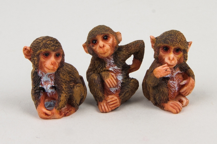 Фигурка "Обезьянка" 3х3х4см 
