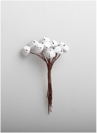 Колокольчики на проволоке 10 шт 1,5х9см К белый