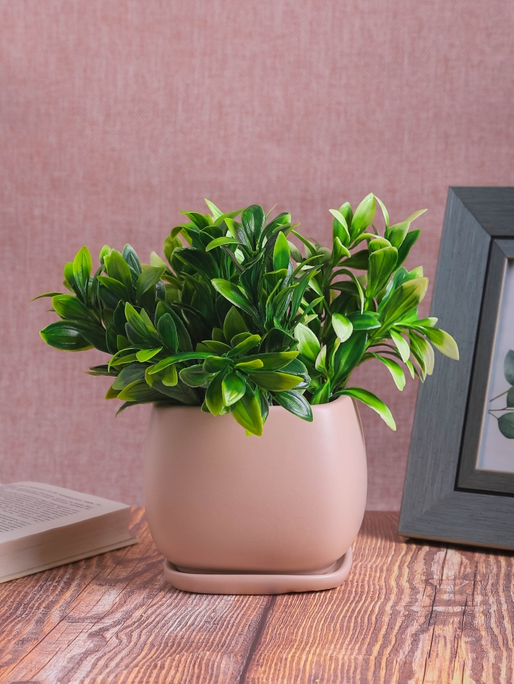 Кашпо керамика 13,6х13,6х12см JW06910000 кремовый