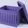 Коробка прямоугольник 23,5x18x17см с дизайном фиолетовая