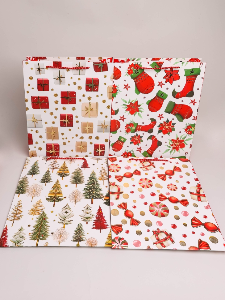 Сумочка подарочная НГ 26х32x10см 530-34 микс Сумочка подарочная НГ 26х32x10см 530-34 микс