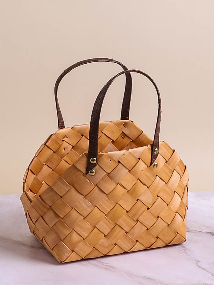 Корзина плетеная (шпон) 24х12х26см GW982 S/2 Корзина плетеная (шпон) 24х12х26см GW982 S/2