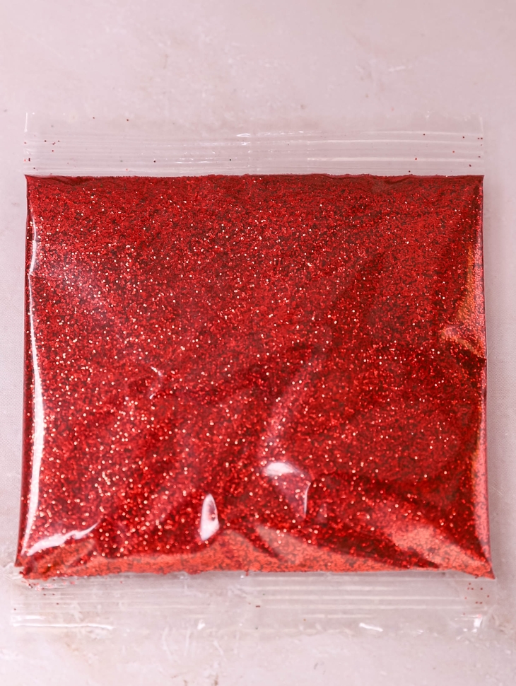 Блестки 20г К в пакете красные