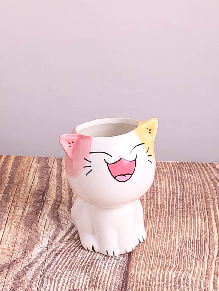 Кашпо керамика 10х8см H030 Кошка 1 Кашпо керамика 10х8см H030 Кошка 1