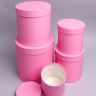 Коробка цилиндр набор из 5шт К d21хh21 - d12хh12см розовый Коробка цилиндр набор из 5шт К d21хh21 - d12хh12см розовый