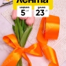 Лента атласная 50мм х 25ярд JD оранжевый Лента атласная 50мм х 25ярд JD оранжевый