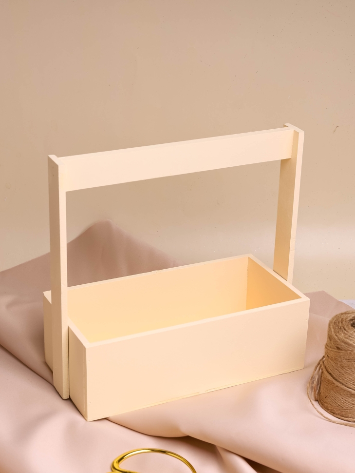 Ящик Флора H25/8,3х25х12,5см № 1 ванильный