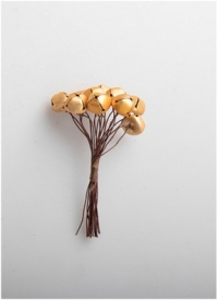 Колокольчики на проволоке 10 шт 1,5х9см К золотой