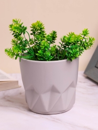 Кашпо керамика 13,5х12,5см QBHP-1 серый