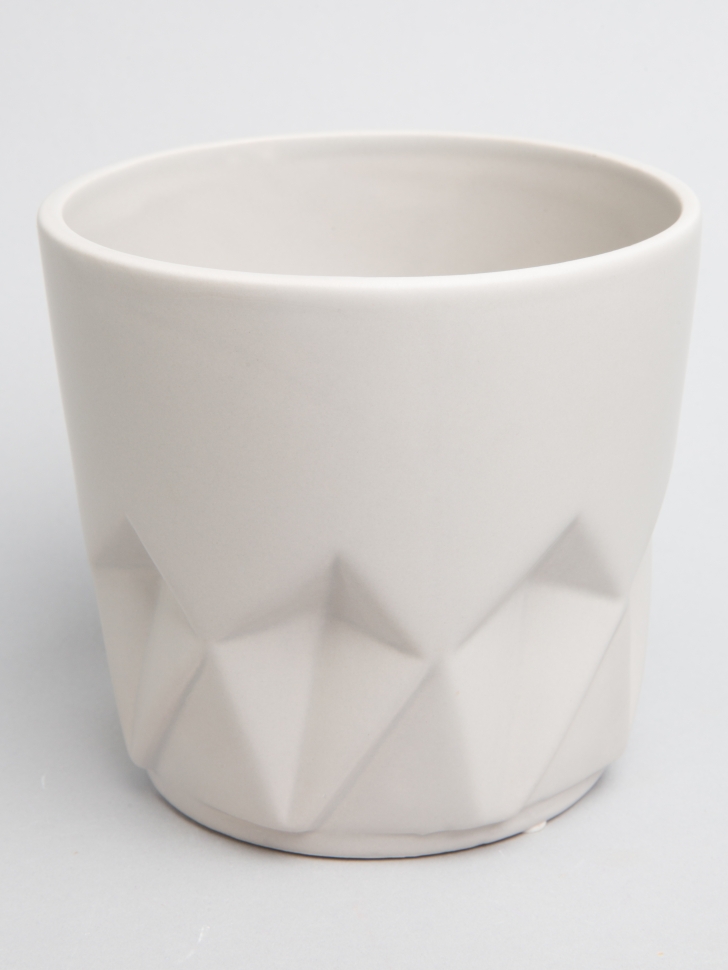 Кашпо керамика 13,5х12,5см QBHP-1 серый Кашпо керамика 13,5х12,5см QBHP-1 серый