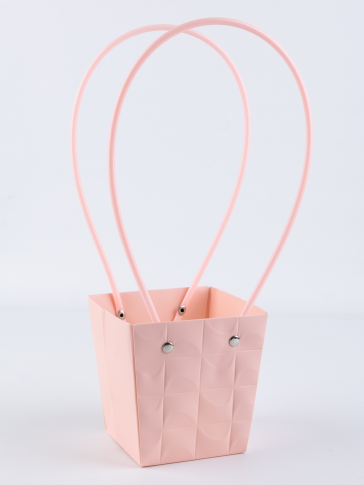 Сумочка для цветов 10х10,5х8см 3D розовый светлый Сумочка для цветов 10х10,5х8см 3D розовый светлый