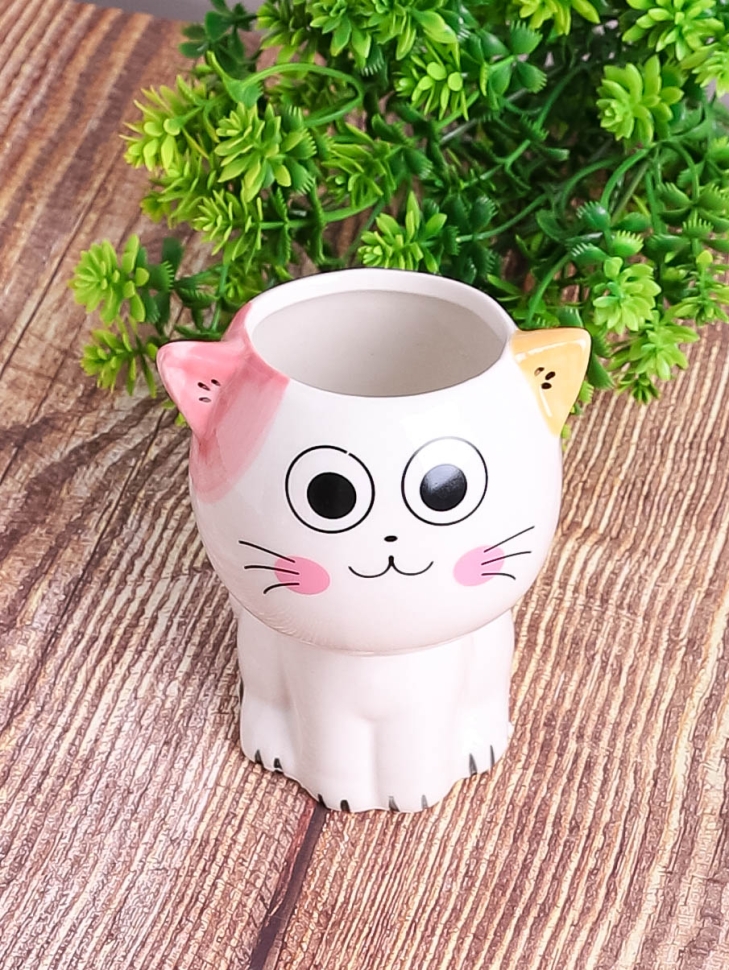 Кашпо керамика 10х8см H030 Кошка 2