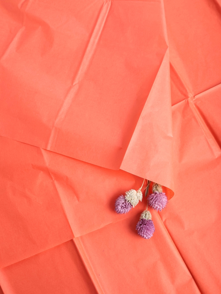 Бумага тишью  50х66см,10 лист. оранжевый