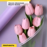 Пленка матовая  50мкм 58см х 10м РЦ прозрачный кант сиреневый