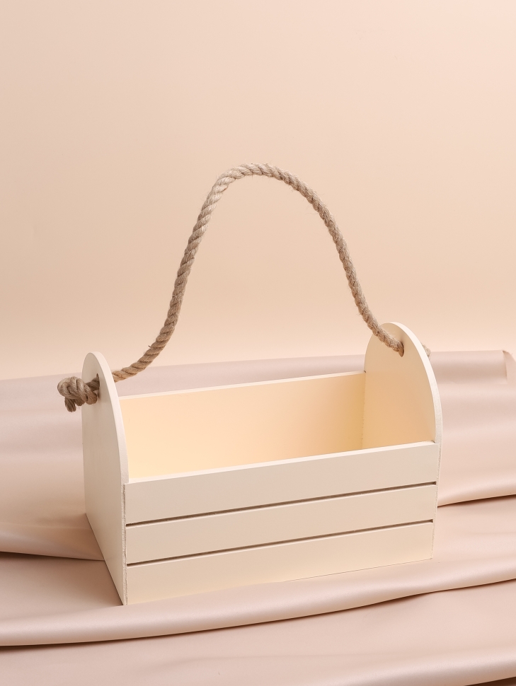 Ящик Флора H17/14х25,5х15см № 6 ванильный