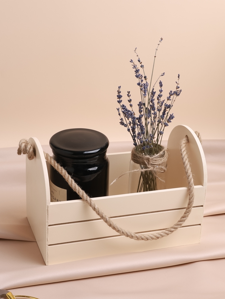 Ящик Флора H17/14х25,5х15см № 6 ванильный