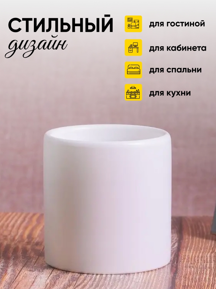 Кашпо керамика 10,5х10,5х10,4см JW0720000.11 белый Кашпо керамика 10,5х10,5х10,4см JW0720000.11 белый