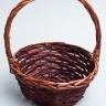 Корзина плетеная (ива) 21х21х27см S-28-5 коричневый темный