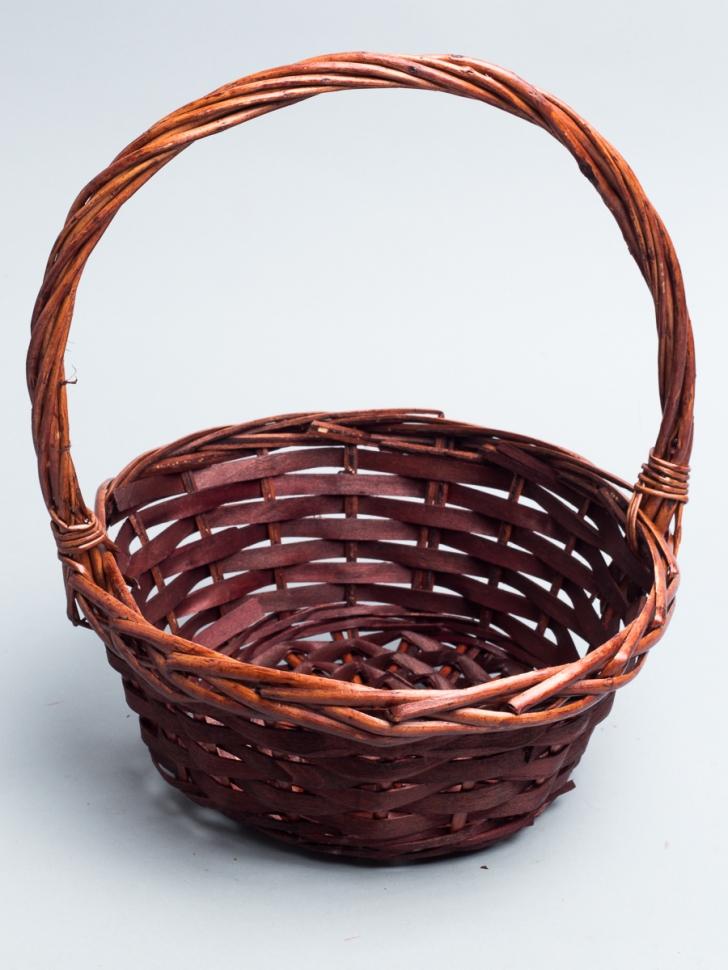 Корзина плетеная (ива) 21х21х27см S-28-5 коричневый темный