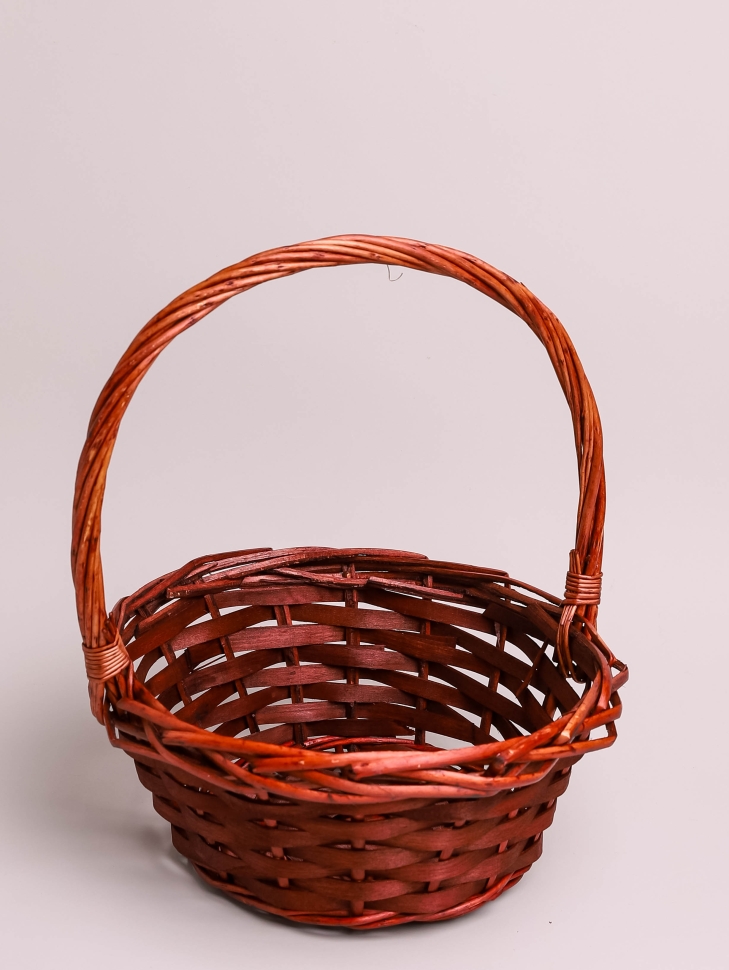 Корзина плетеная (ива) 21х21х27см S-28-5 коричневый темный