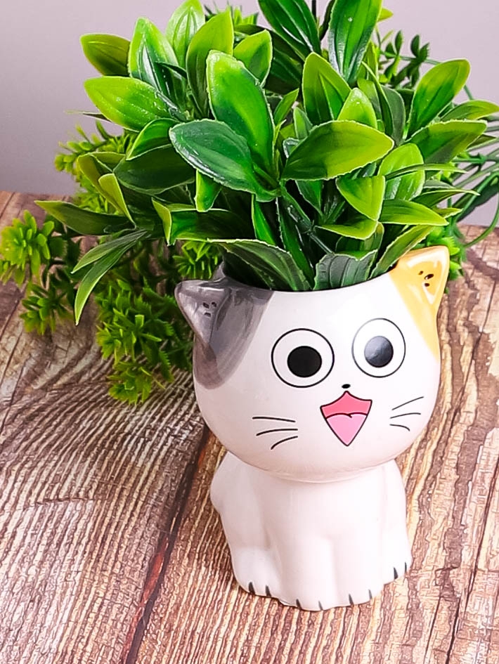 Кашпо керамика 10х8см H030 Кошка 3