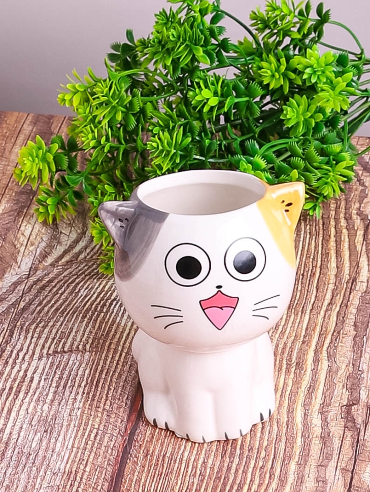 Кашпо керамика 10х8см H030 Кошка 3